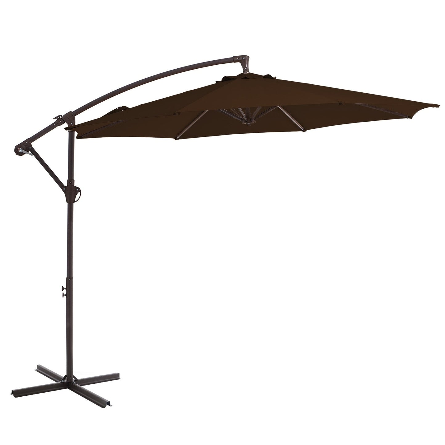 10ft Steel Crank Lift Hanging Offset Cantilever Umbrella