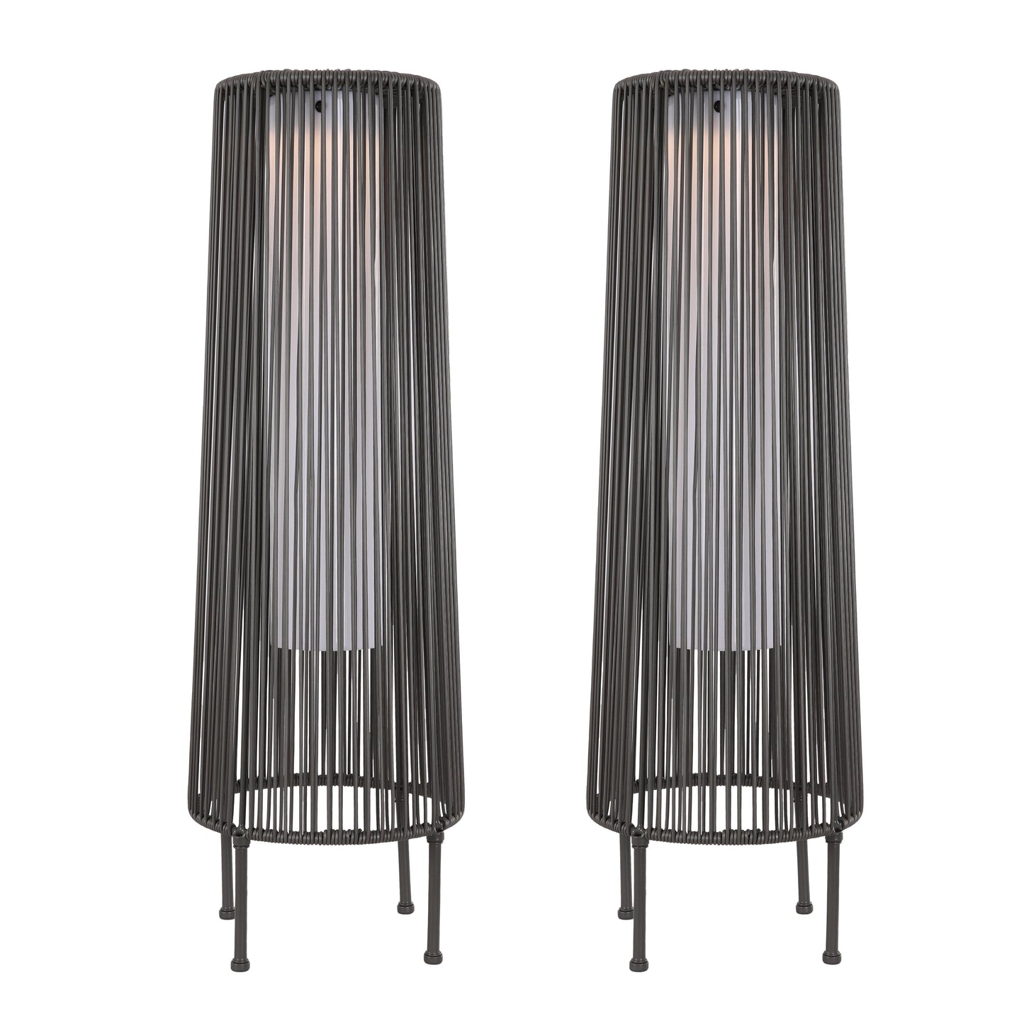 2 Pack Outdoor Solar Light Floor Lamps