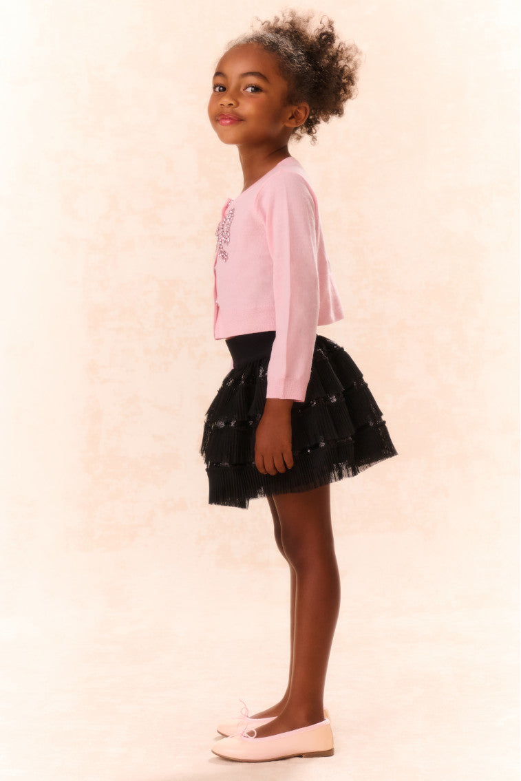Cardigan en laine orné Ebett pour fille