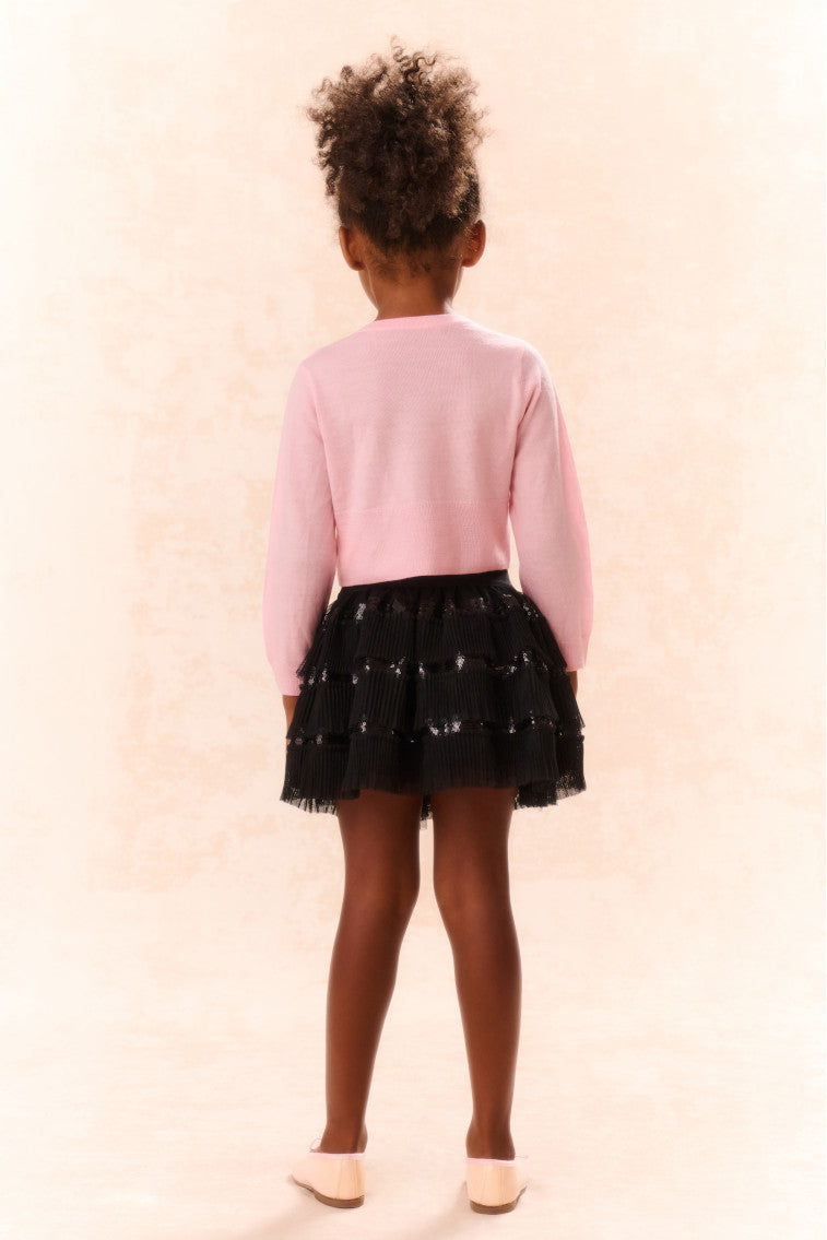 Cardigan en laine orné Ebett pour fille