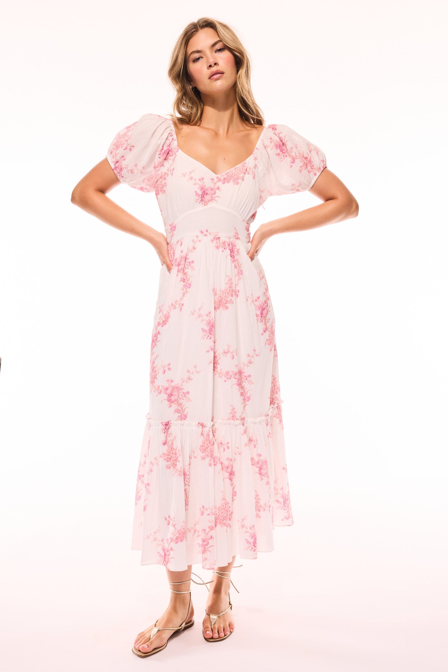 Robe midi en coton recyclé Angie