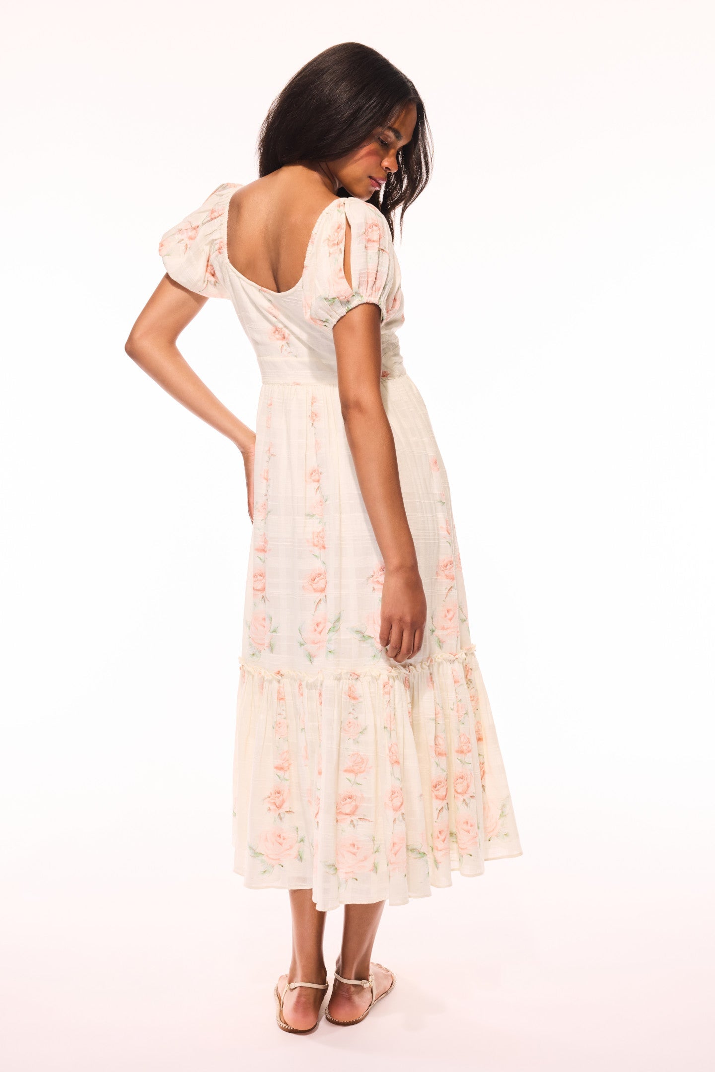 Robe midi en coton recyclé Angie