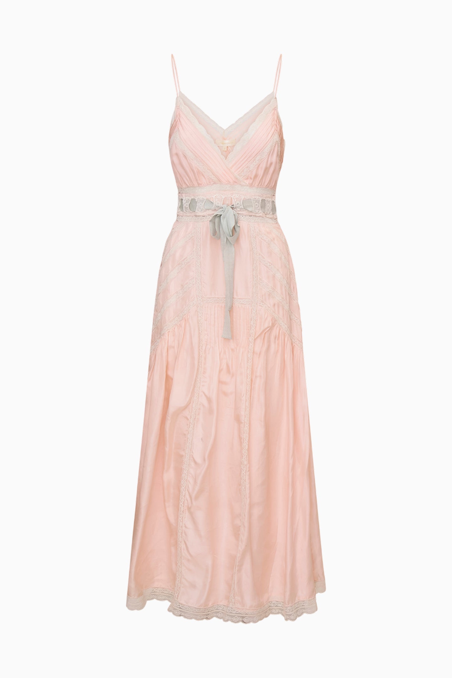 Robe longue Arlissa en soie et dentelle