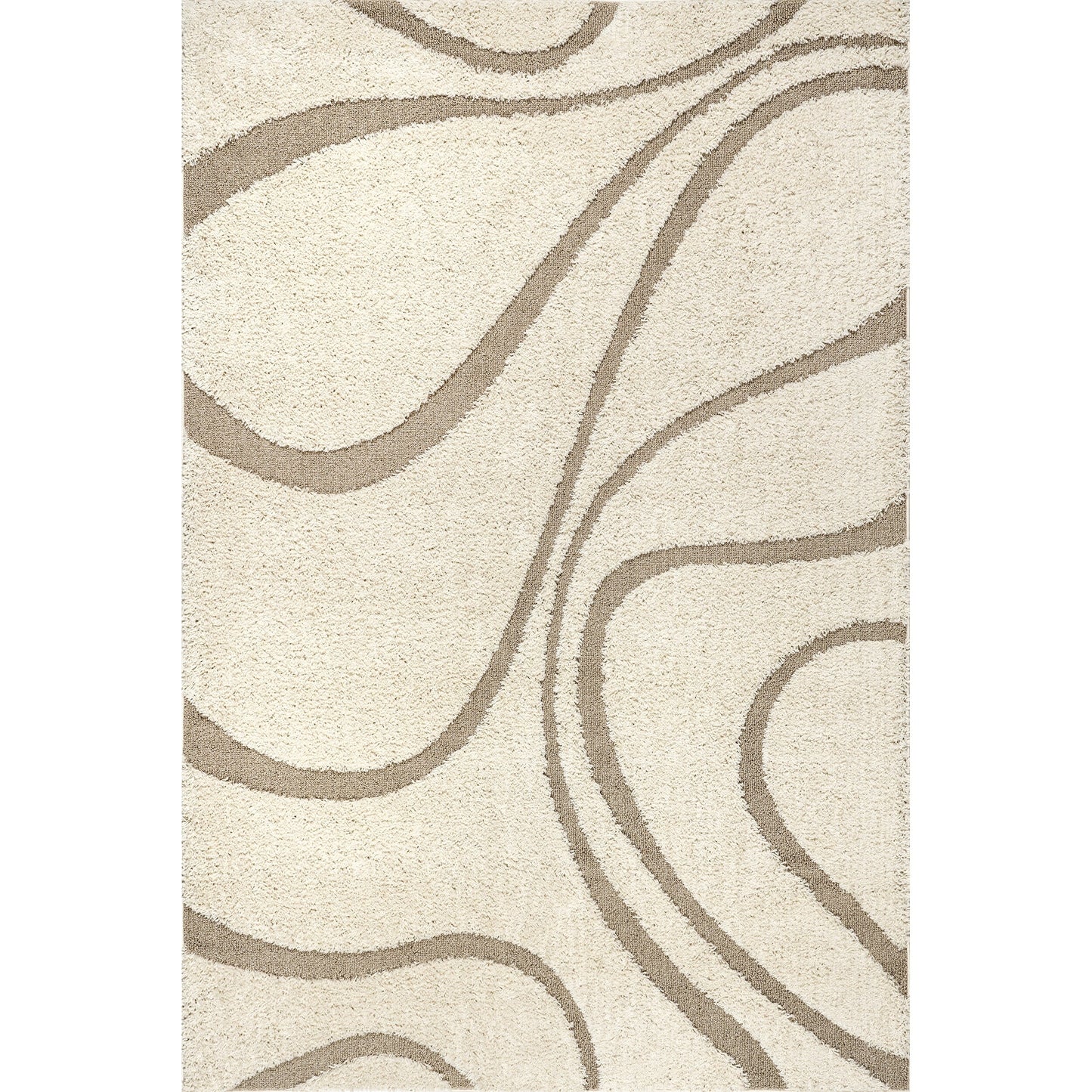 Nuloom Krista Contemporary Swirls Shag Area Rug