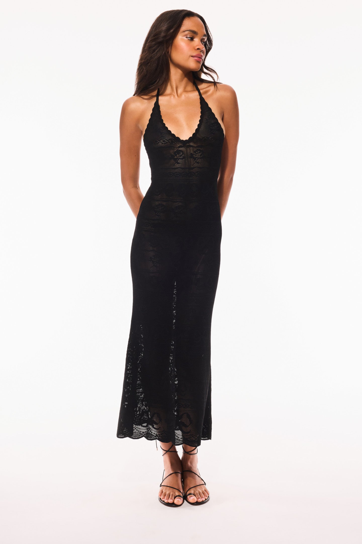 Robe longue en maille pointelle Cillian
