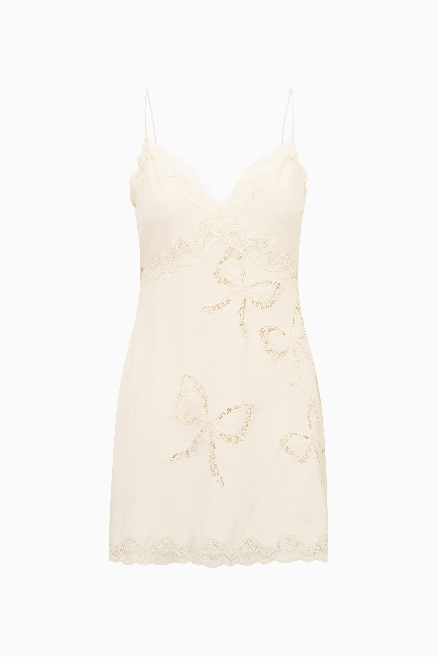 Mini-robe en crêpe et dentelle avec nœud Cori