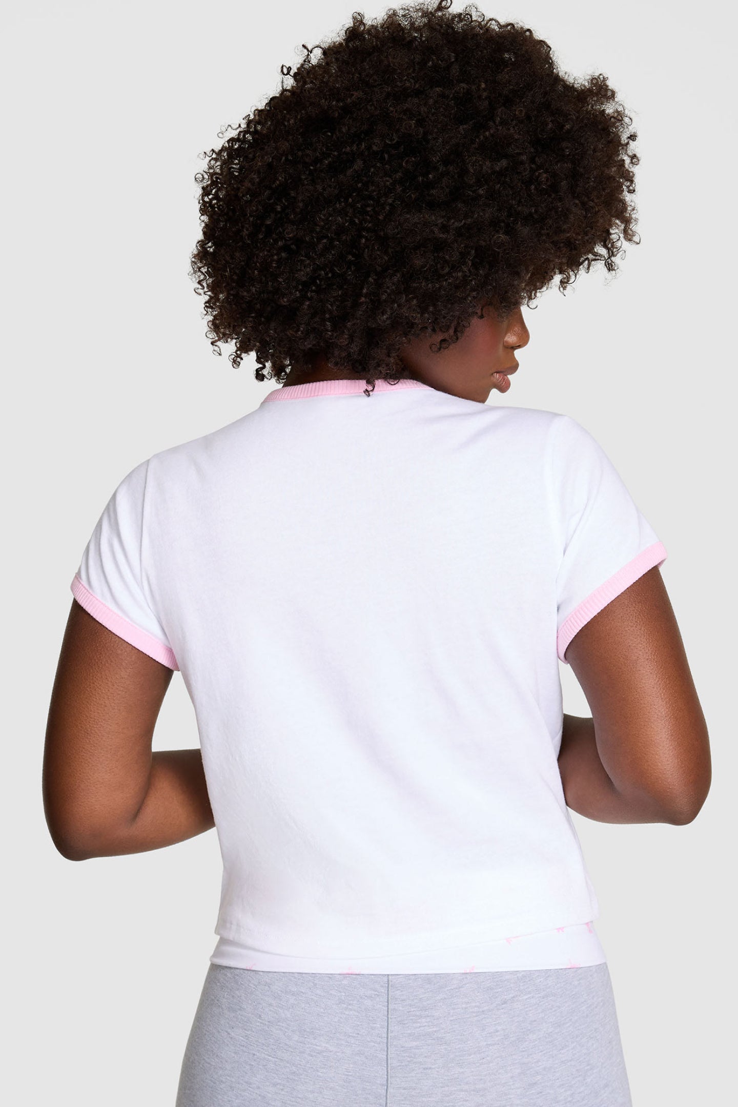 T-shirt rétro en coton PINK x LoveShackFancy
