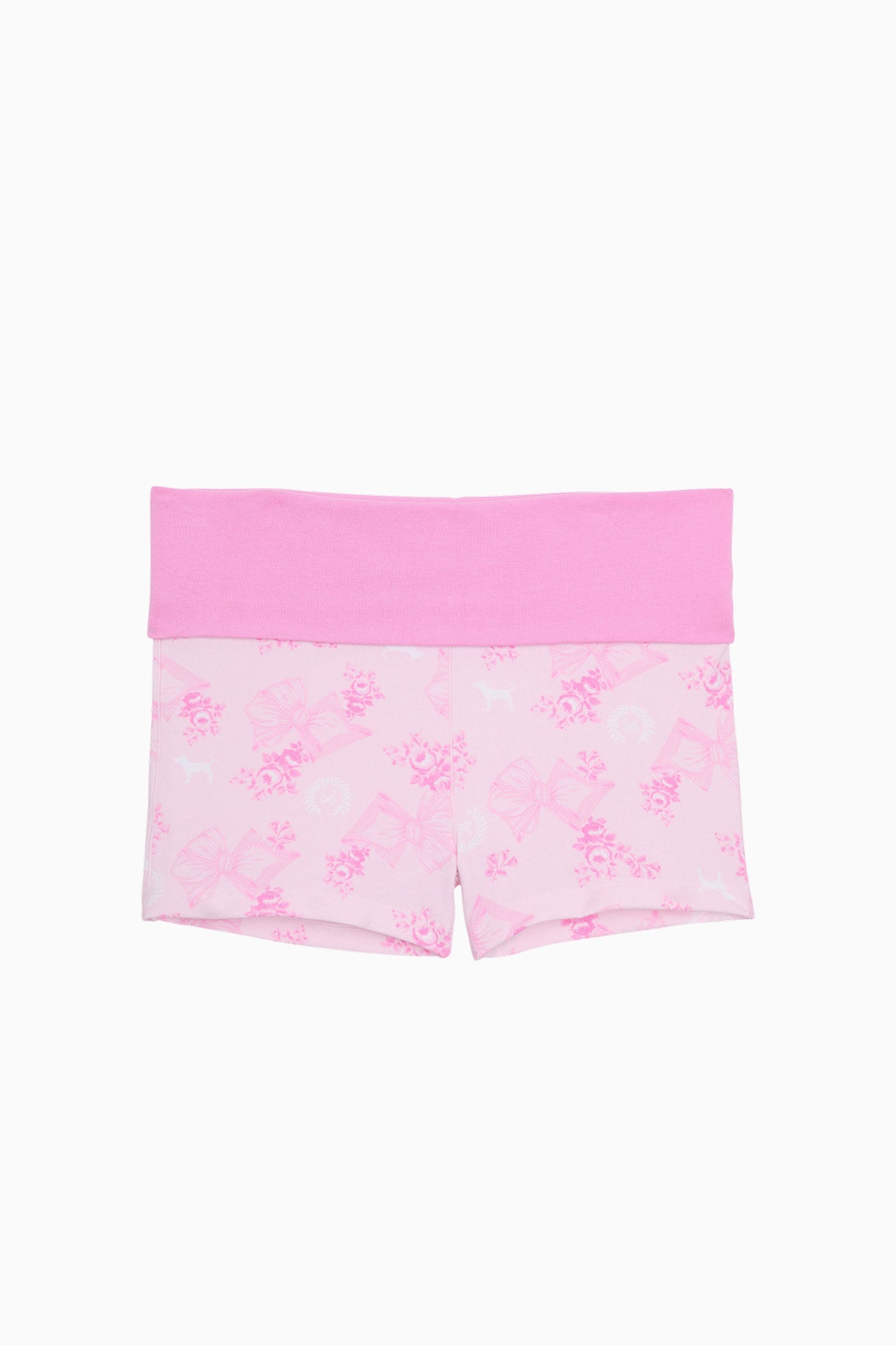Short court en coton à rabat PINK x LoveShackFancy