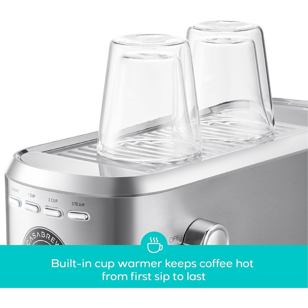 CASABREWS CM5418 Machine à expresso de base 20 bars avec mousse de lait pour la maison