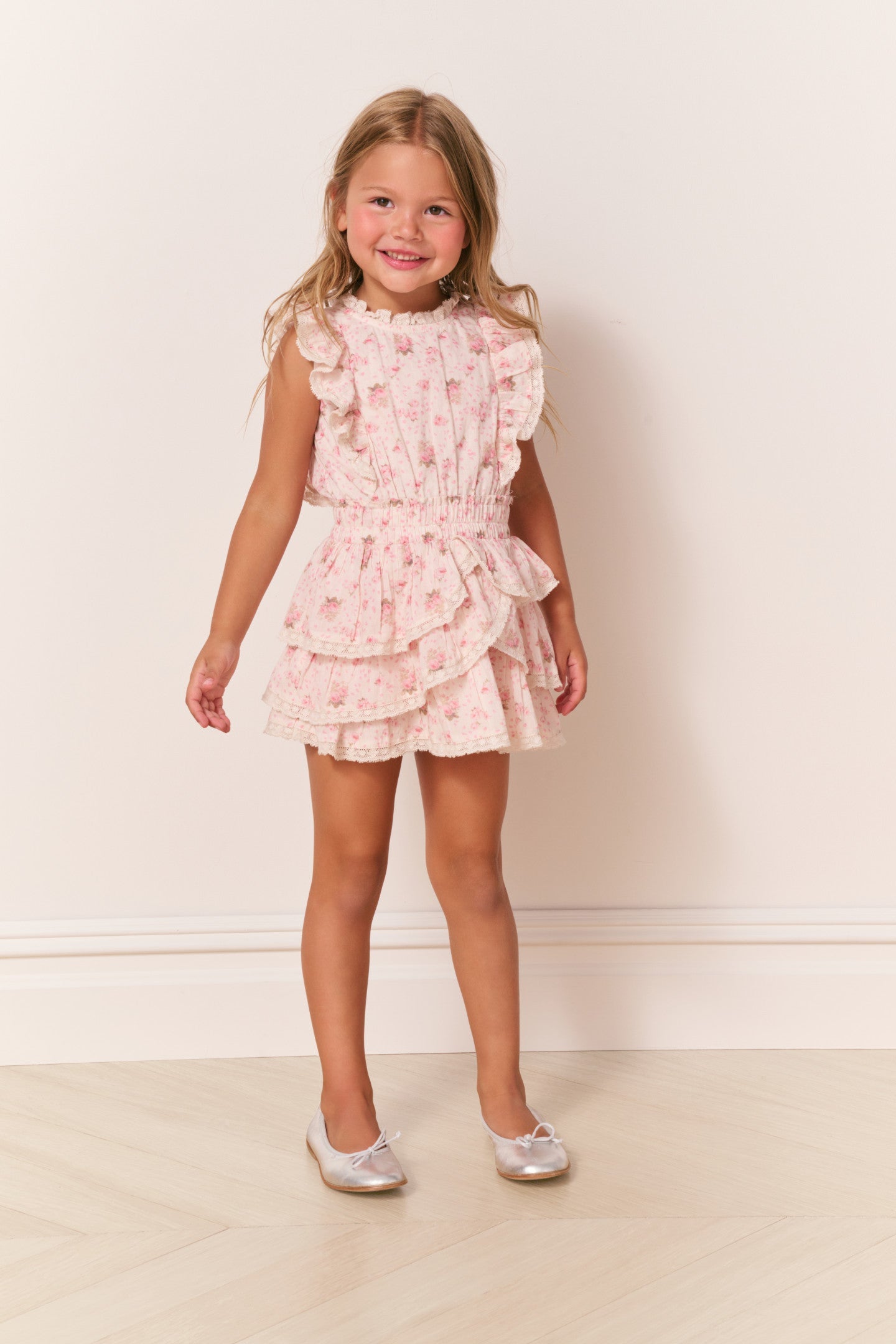 Robe Decker en coton à imprimé jardin pour fille