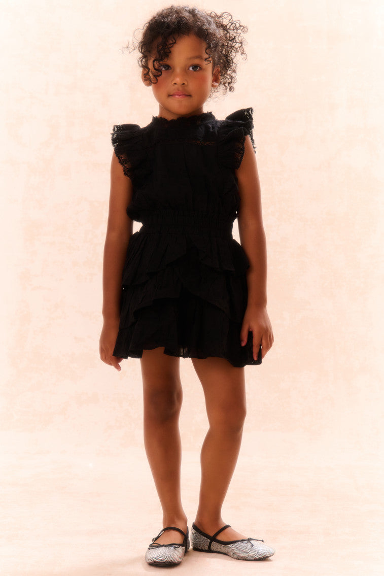 Robe à volants en coton Decker pour fille