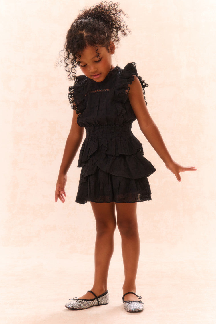 Robe à volants en coton Decker pour fille