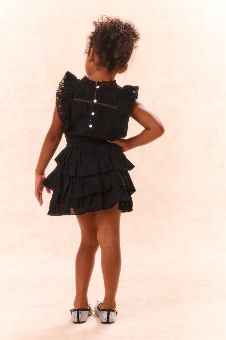 Robe à volants en coton Decker pour fille