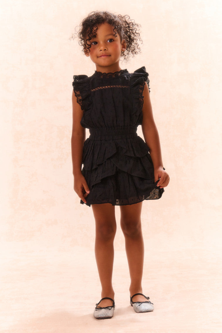 Robe à volants en coton Decker pour fille