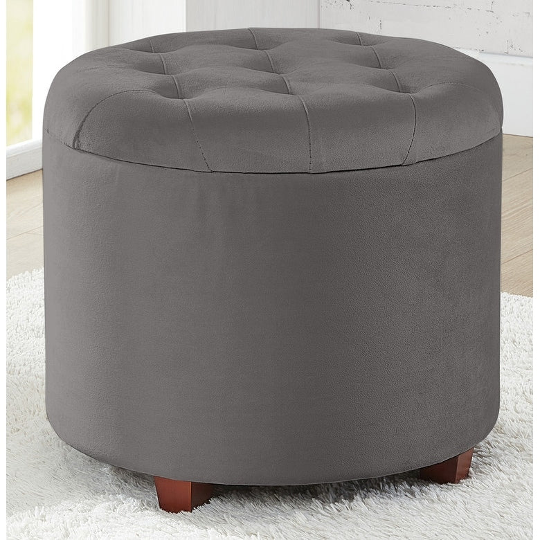Donovan Tufted Round Storage Ottoman