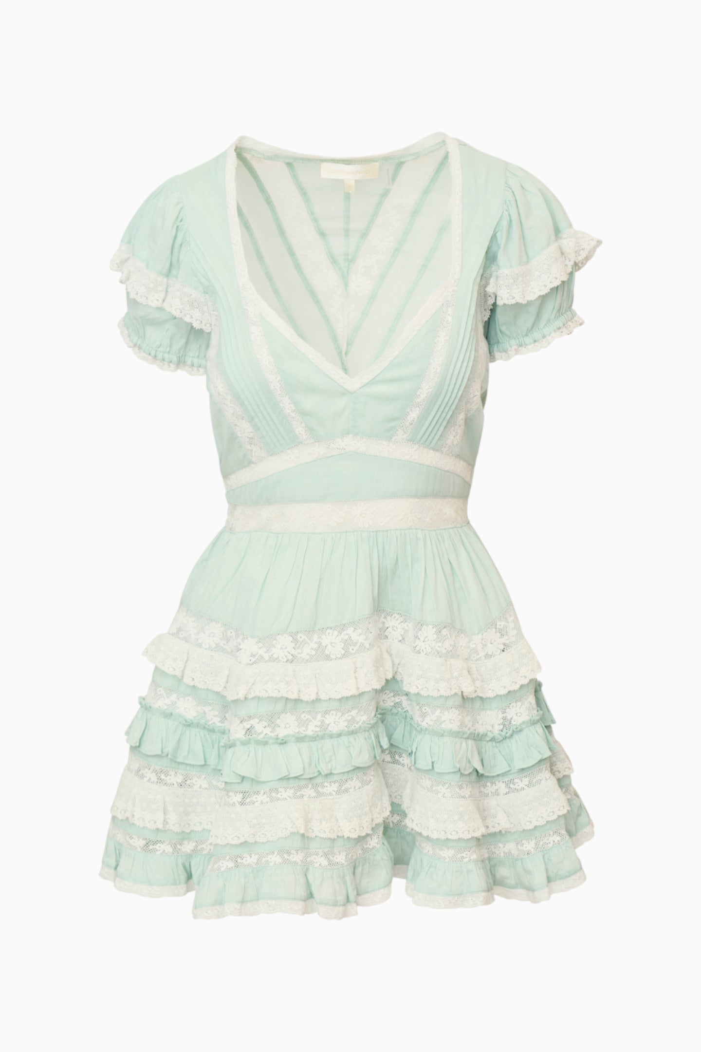 Mini-robe à volants en dentelle Nivara