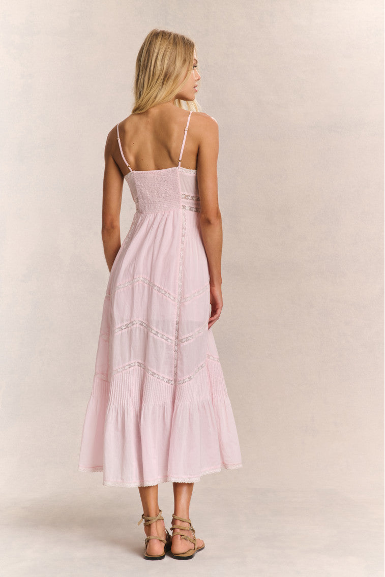 Robe midi en coton Esilda - ROSE