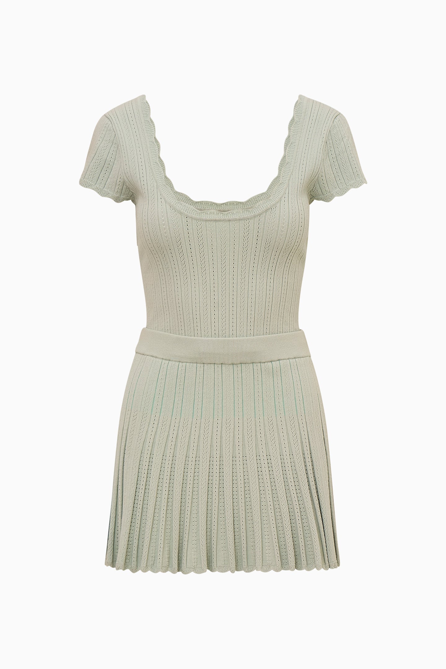 Mini-robe en pointelle extensible Evaluna