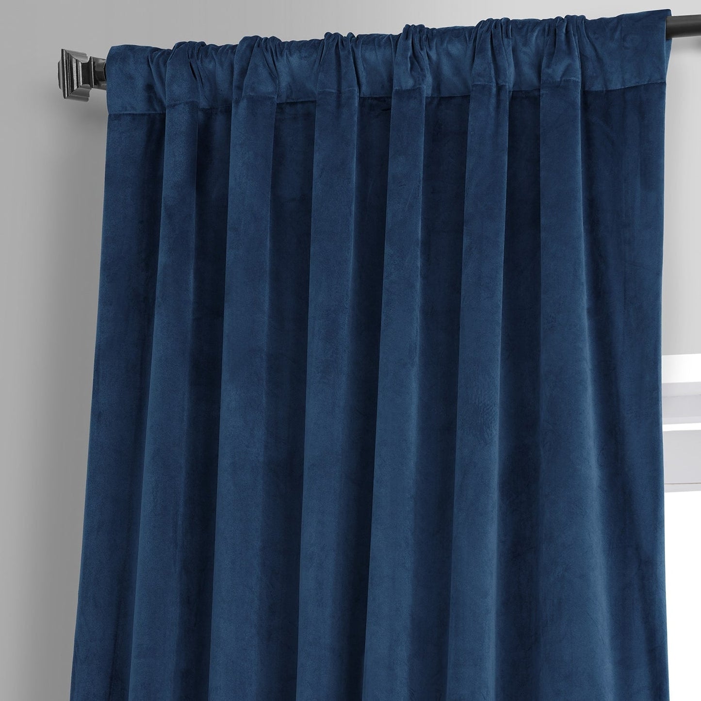 Exclusive Fabrics Signature Plush Velvet Hotel Blackout Curtains (1 Panel) - Luxury Soft Drapery for Light Control & Elegance