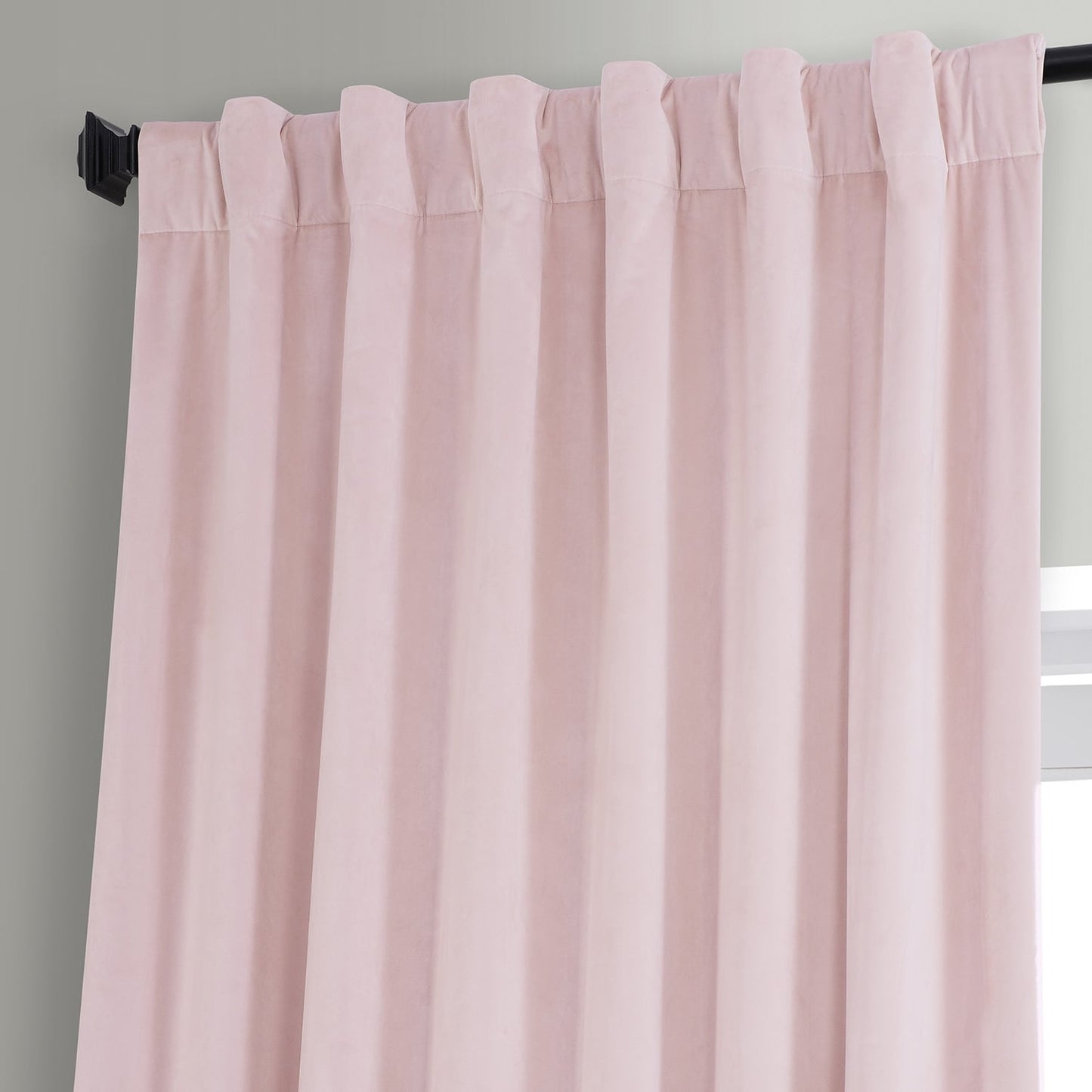 Exclusive Fabrics Signature Plush Velvet Hotel Blackout Curtains (1 Panel) - Luxury Soft Drapery for Light Control & Elegance