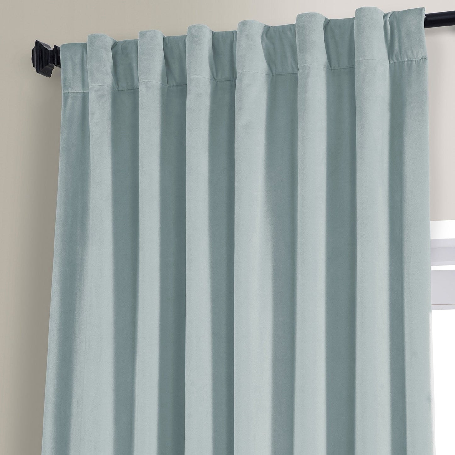 Exclusive Fabrics Signature Plush Velvet Hotel Blackout Curtains (1 Panel) - Luxury Soft Drapery for Light Control & Elegance
