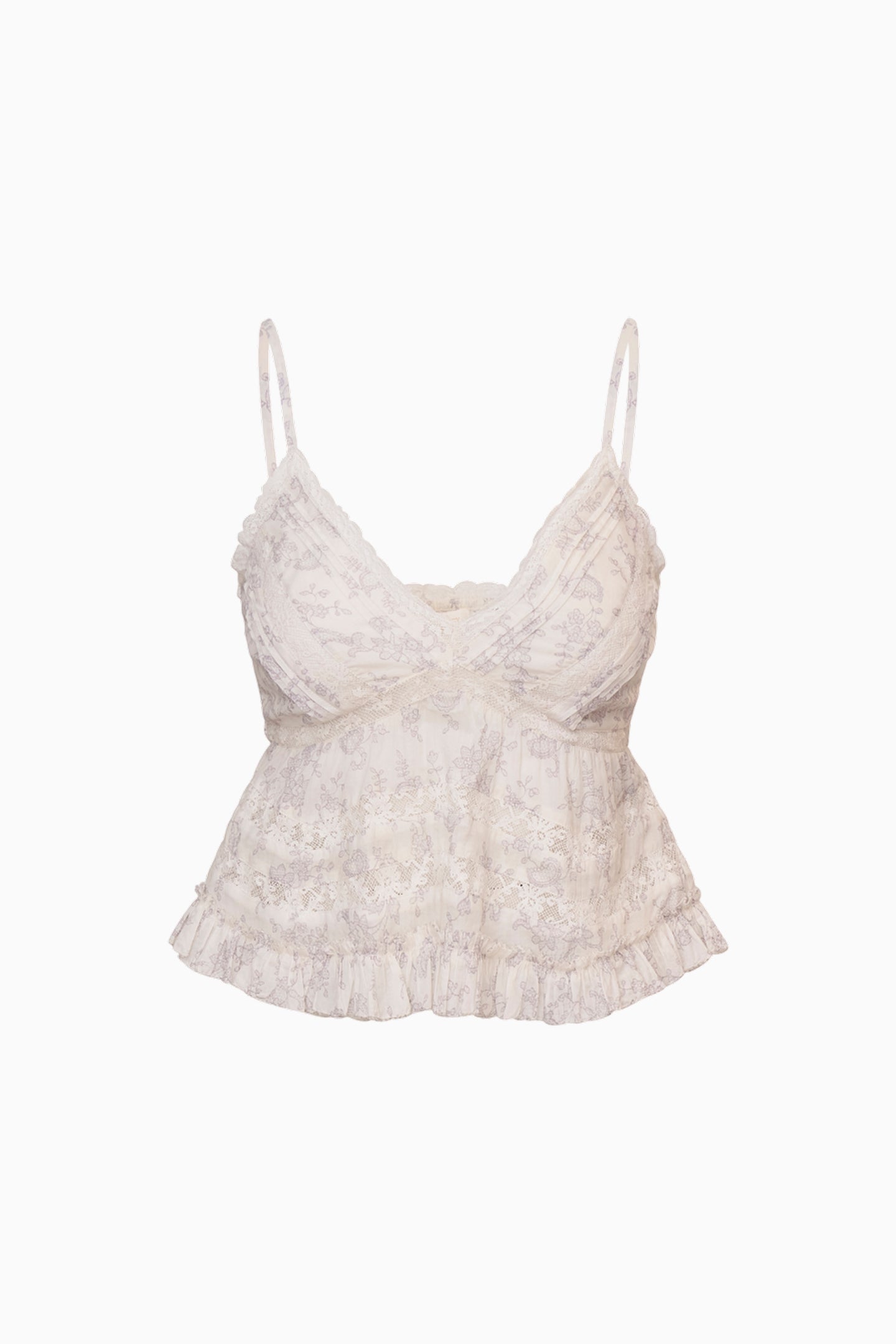 Haut en coton imprimé dentelle Faelith