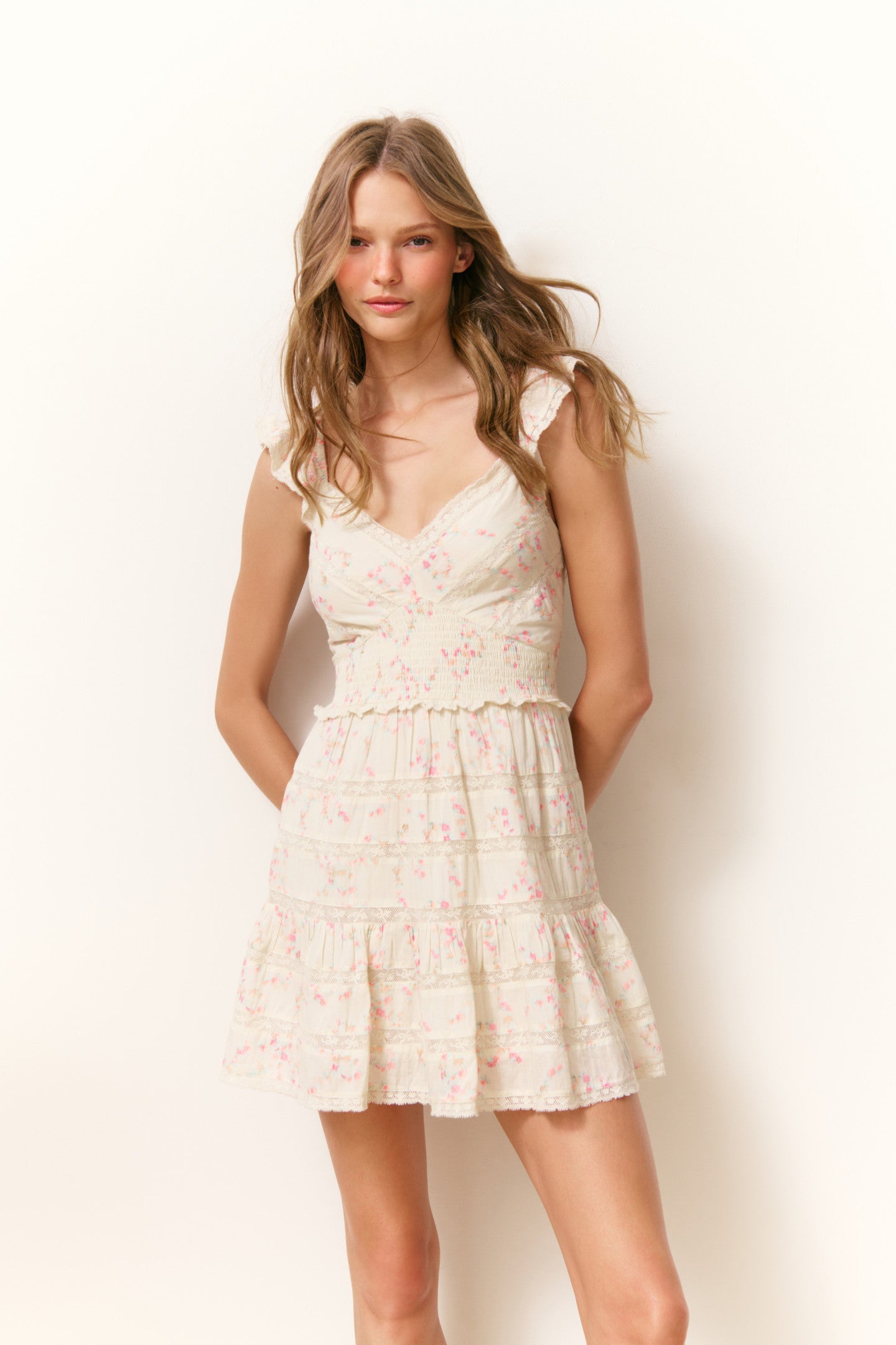 Robe courte Luna Rosa Fleur en coton Finny