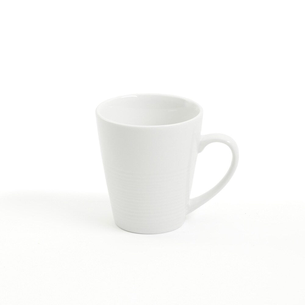 Service de table Gibson Home en céramique blanche, 16 pièces, motif buffet gaufré