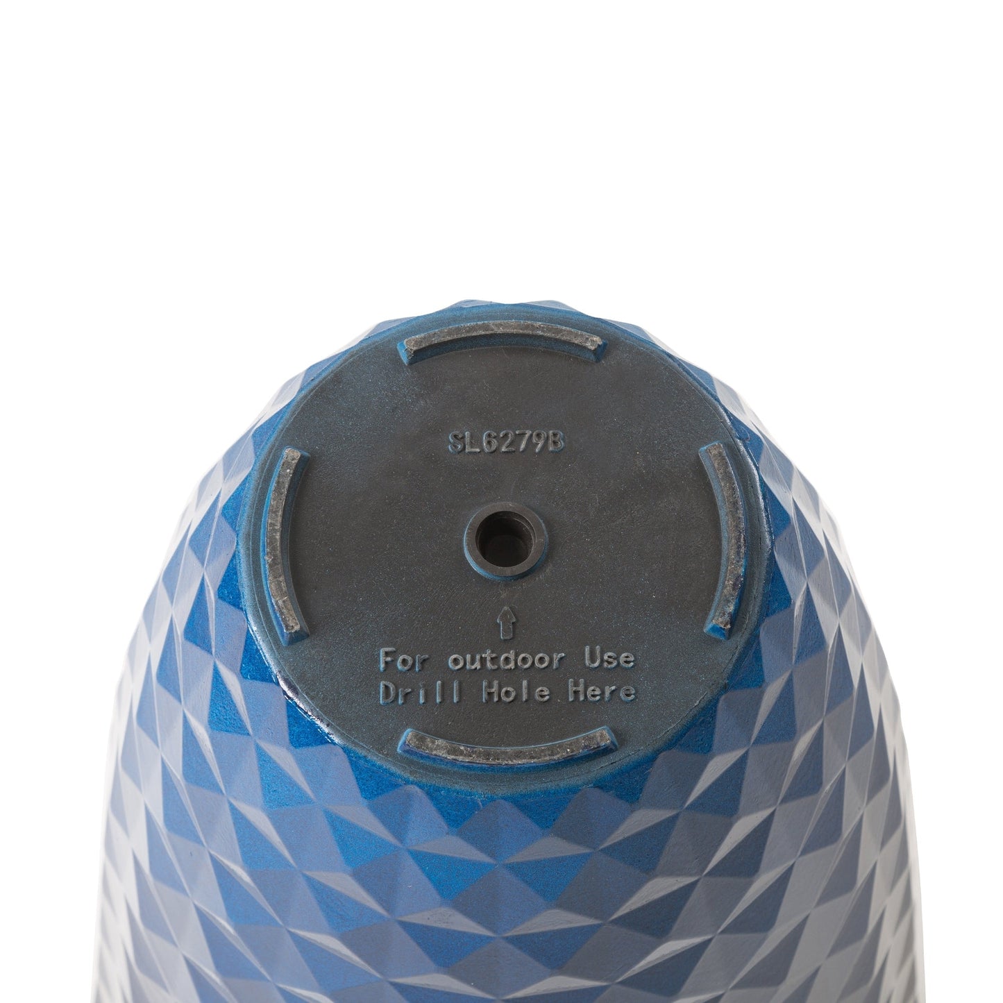 Glitzhome 19.75 H Eco-Friendly Oversized Faux Ceramic Diamond Textured Tall Planter Porch Flowerpot (Set of 2)