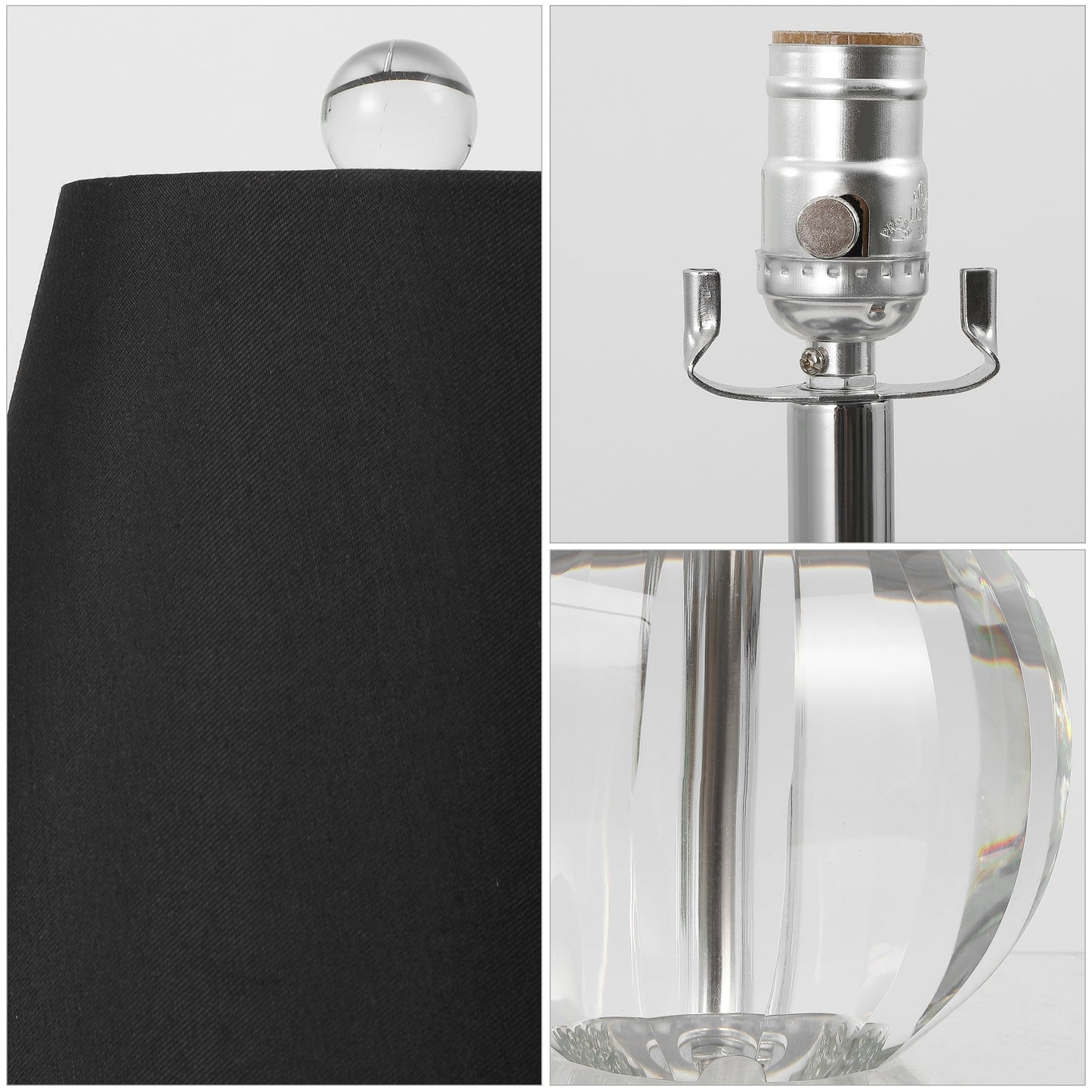 Lampe de table Goddard 16 boules de cristal/métal à LED, par JONATHAN Y