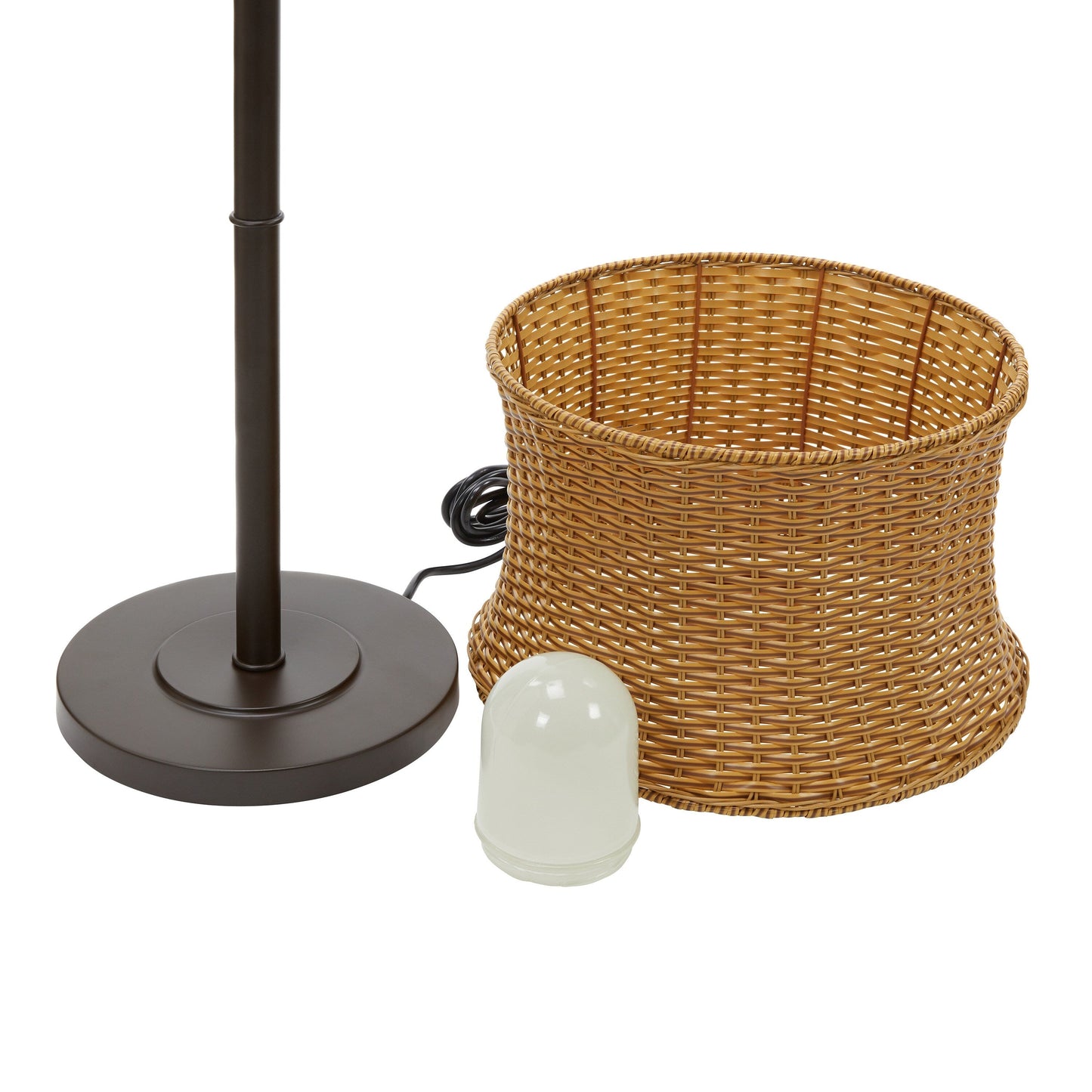 Havenside Home Pocologan 59.5-inch Outdoor and Indoor Basket-weave Floor Lamp - 16.25L x 16.25W x 59.5H