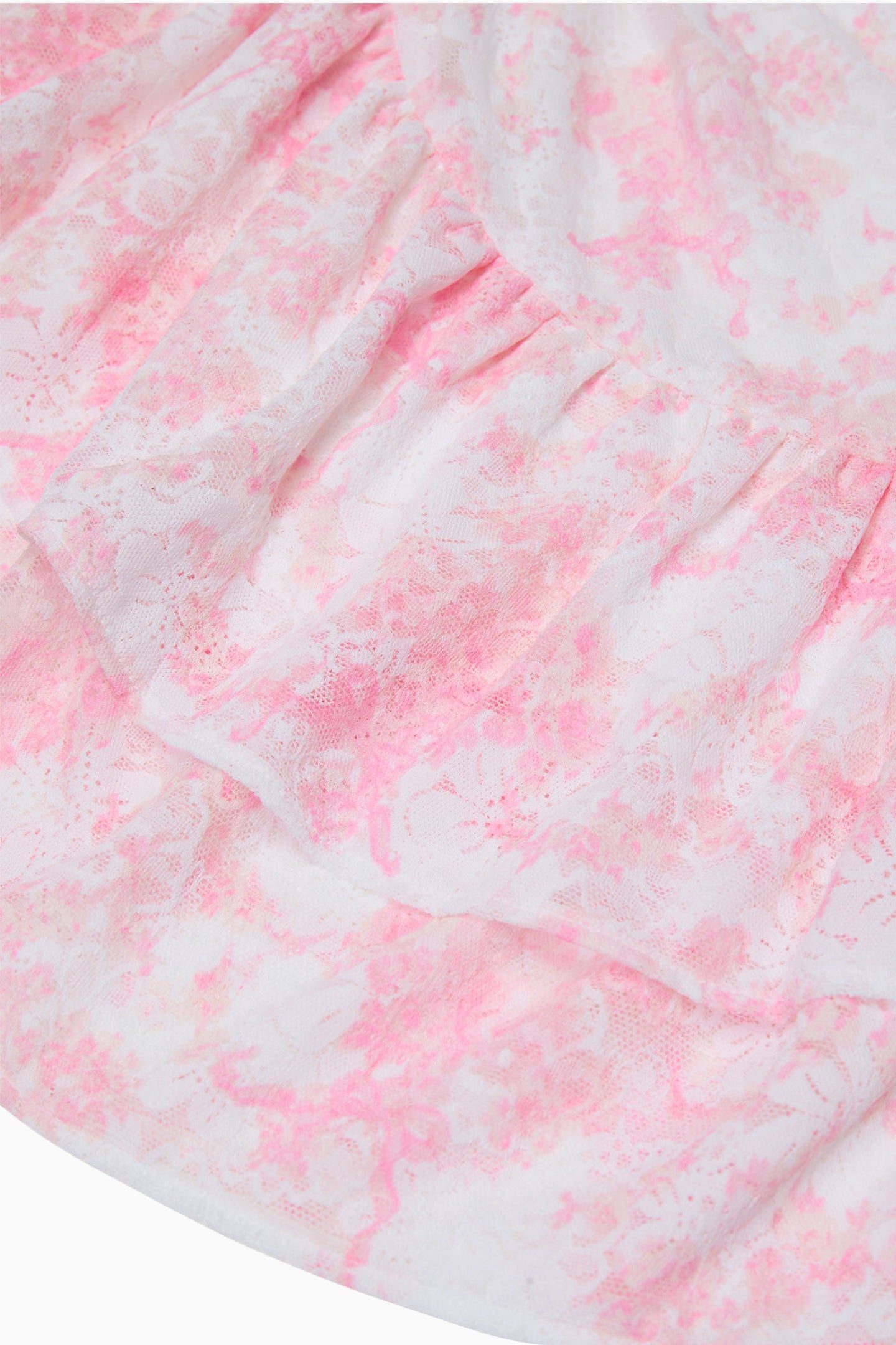 Robe mini bustier en dentelle PINK x LoveShackFancy