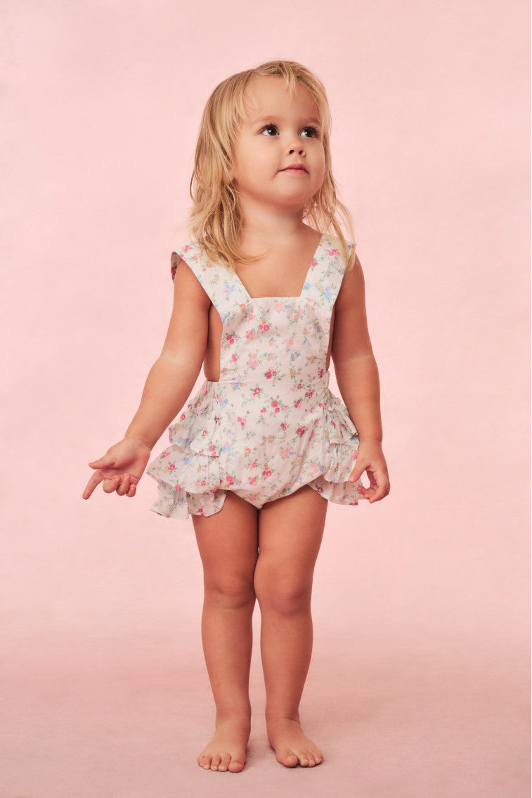 Tablier à fleurs en coton Baby Lindy
