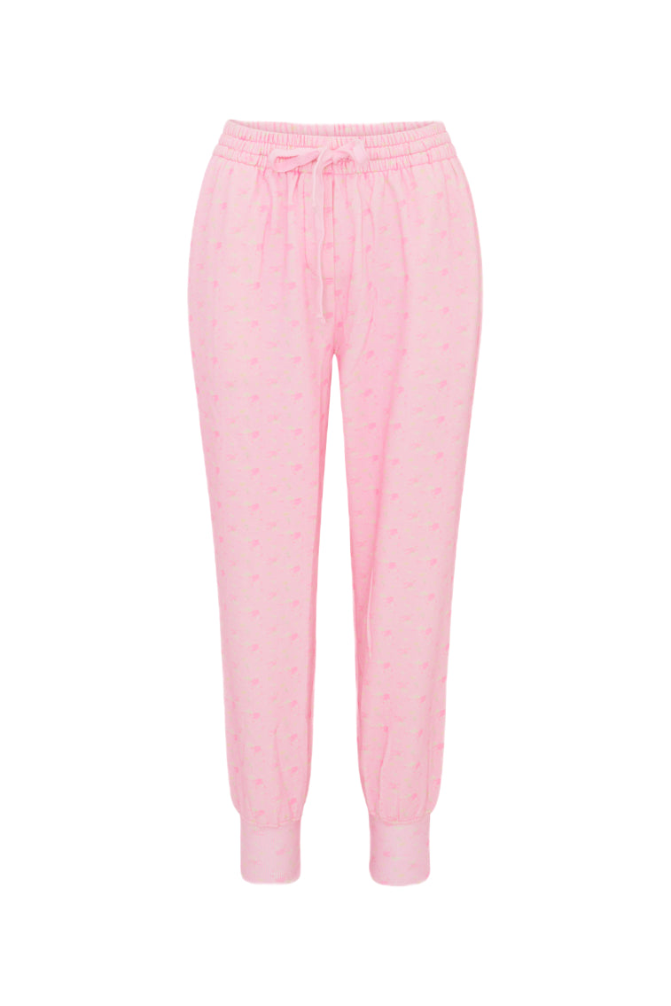 Pantalon de survêtement en coton à fleurs Lolana