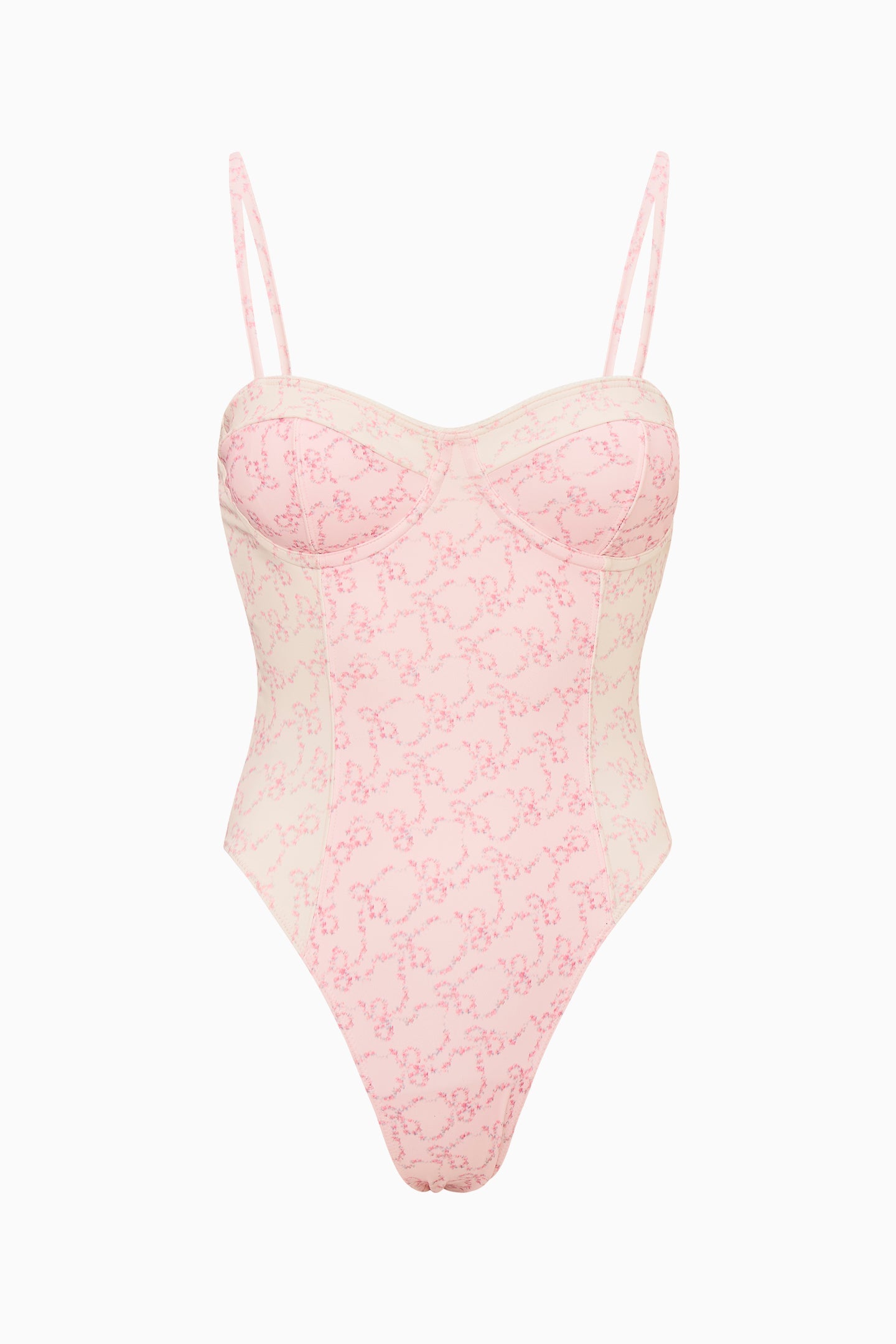 Maillot de bain une pièce à imprimé floral et nœud Mina
