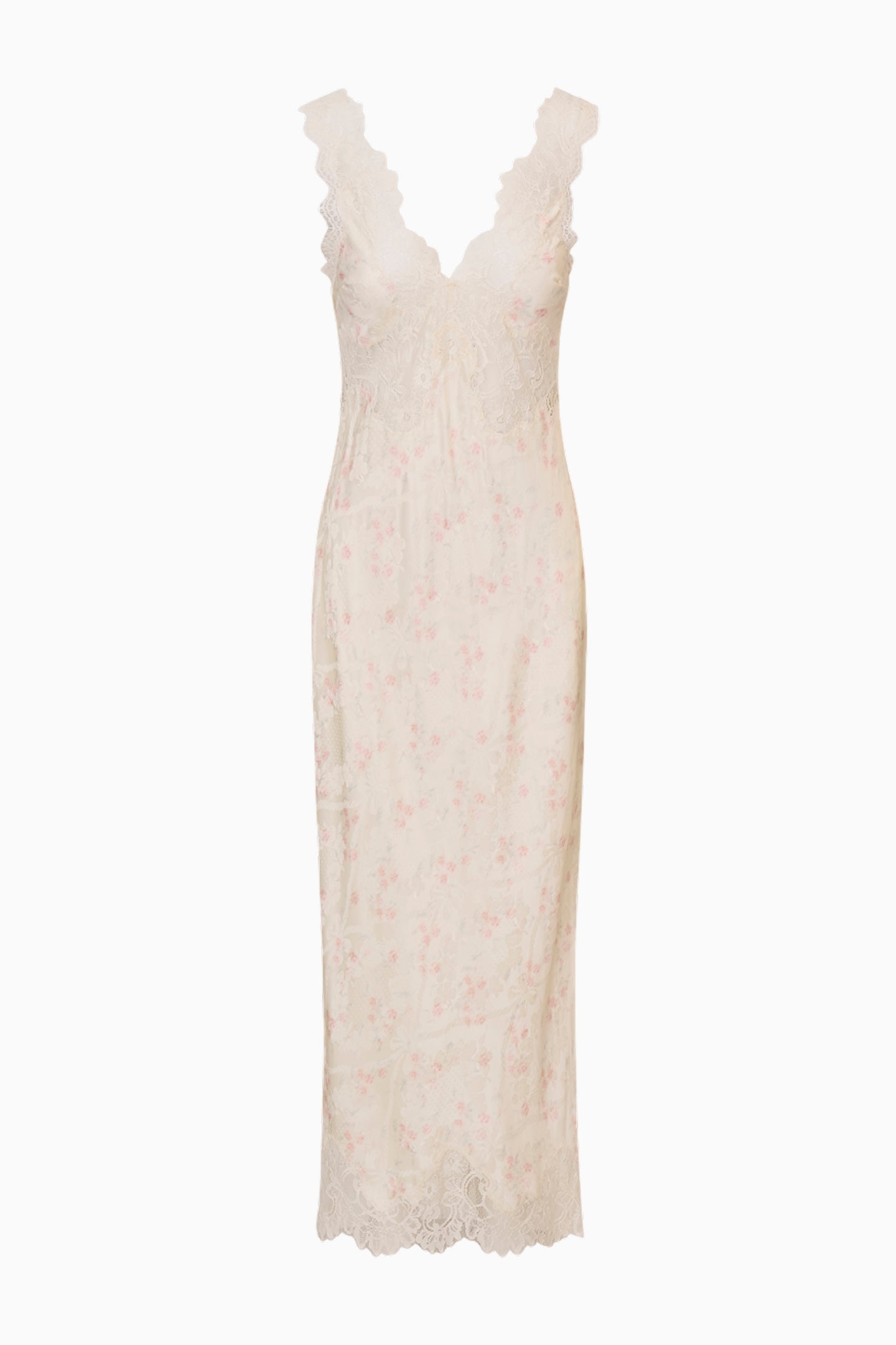 Robe nuisette fleurie en mélange de soie Mira