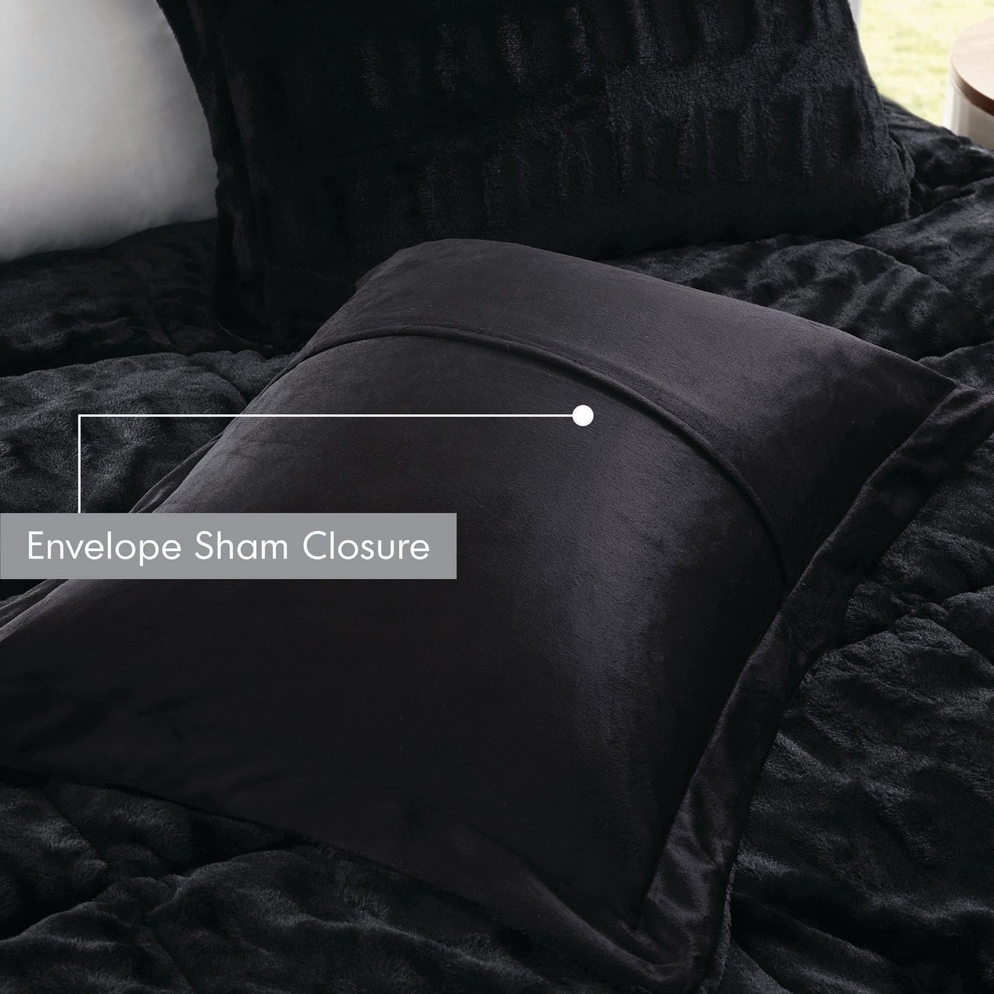 Madison Park Margot Back Print Long Fur Comforter Set