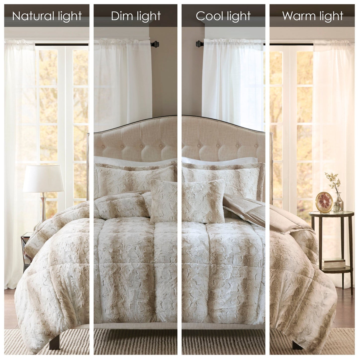 Madison Park Marselle Faux Fur Comforter Set