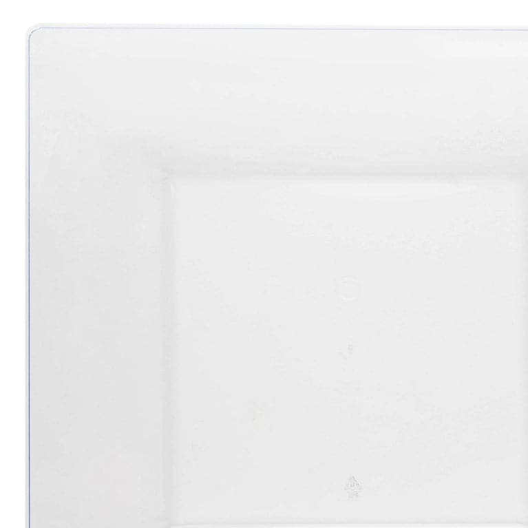 Modern Solid Square Disposable Plastic Plate Packs - Party Supplies