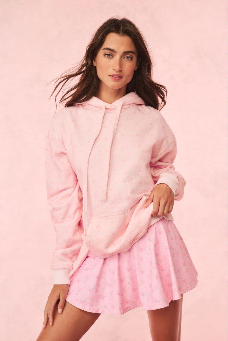 Sweat à capuche en coton à fleurs Nacova
