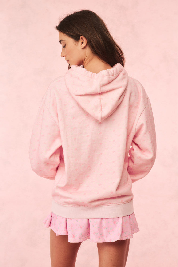 Sweat à capuche en coton à fleurs Nacova
