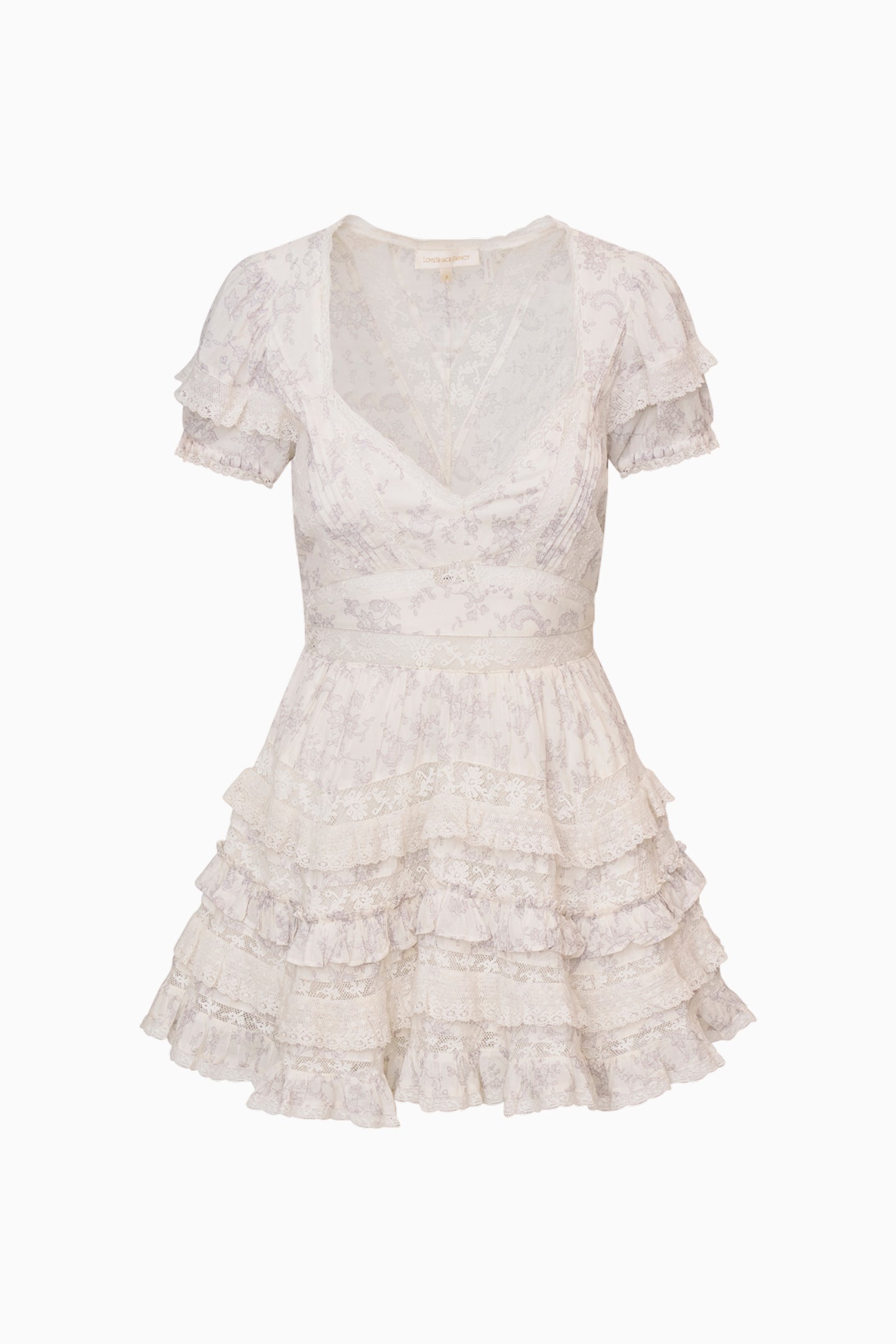 Mini-robe à volants en dentelle Nivara