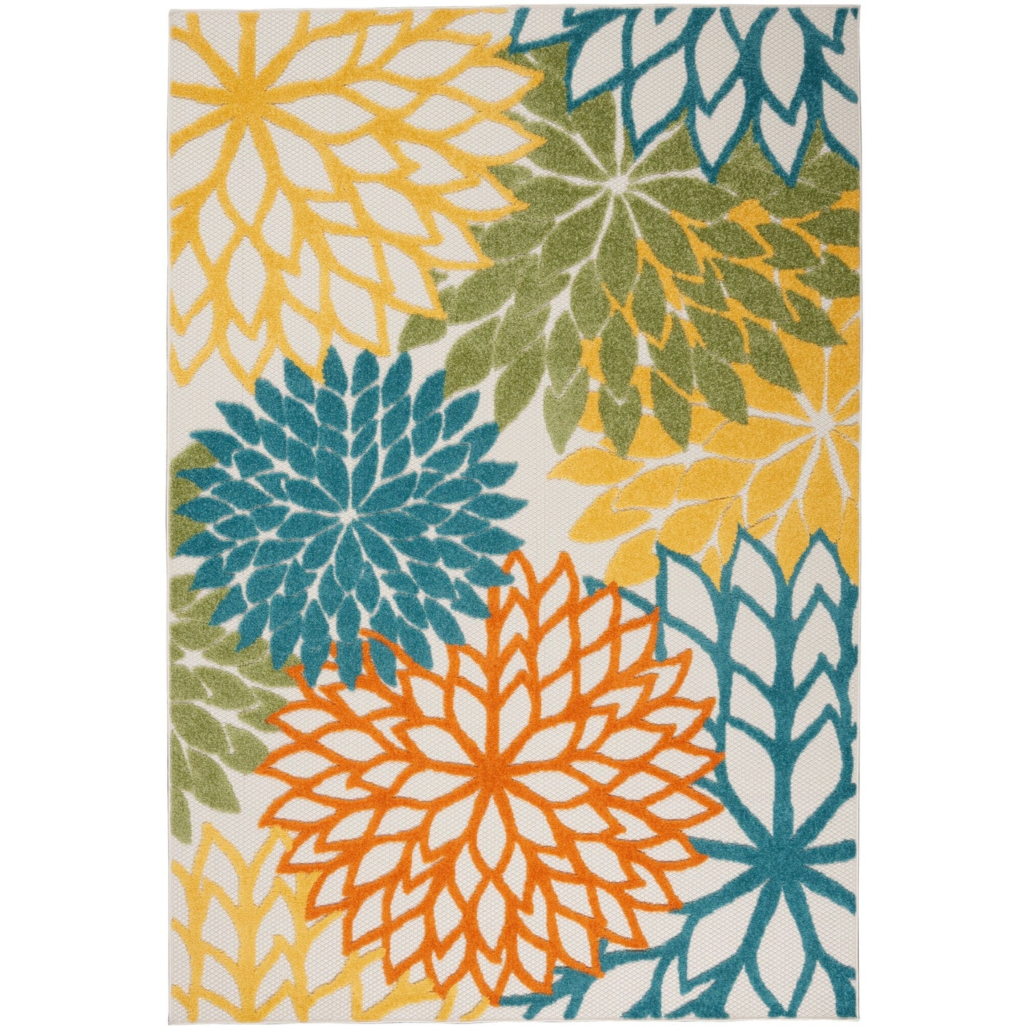 Nourison Alice Indoor/Outdoor Blue Floral Area Rug