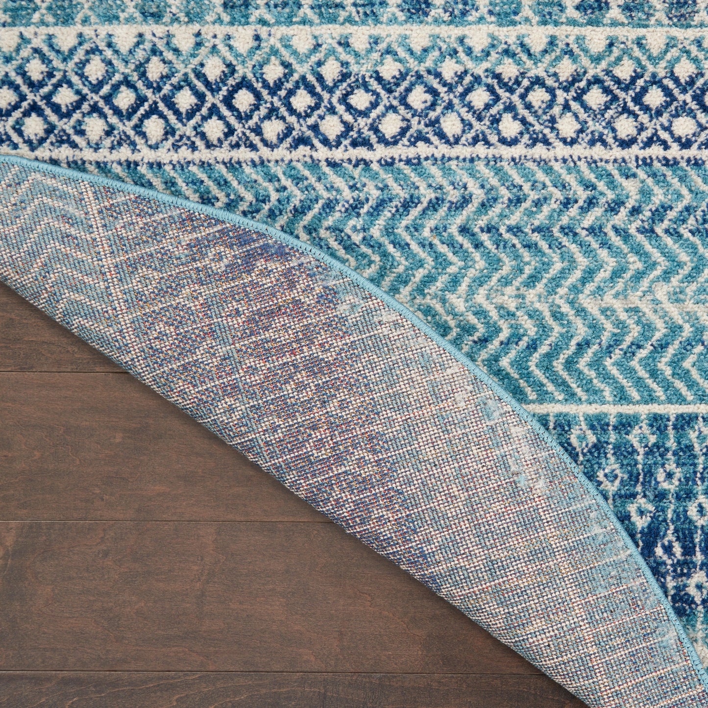 Nourison Passion Indigo Blue Coastal Geometric Area Rug