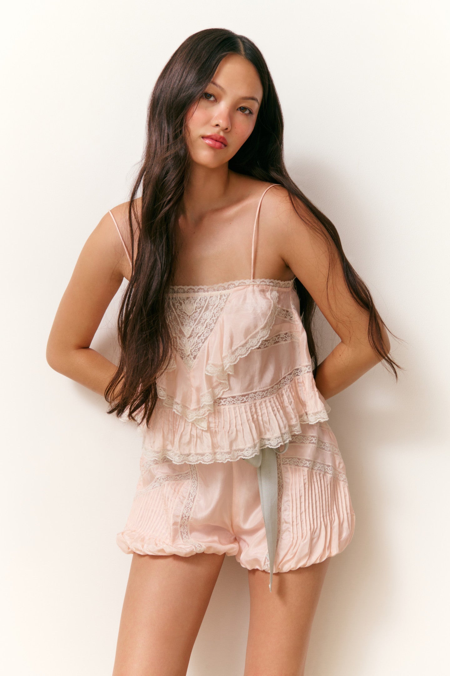 Short bulle en soie Ivania