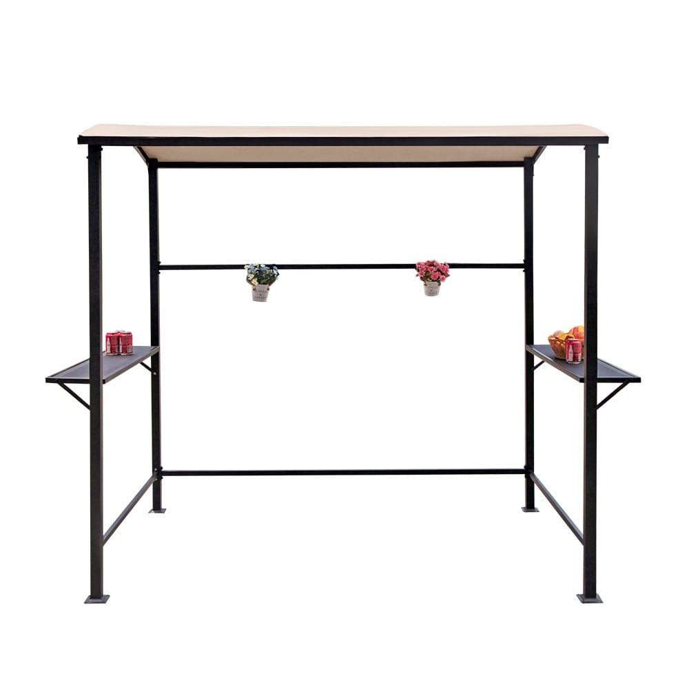 Abri barbecue extérieur à cadre en acier de 5 pi x 8 pi