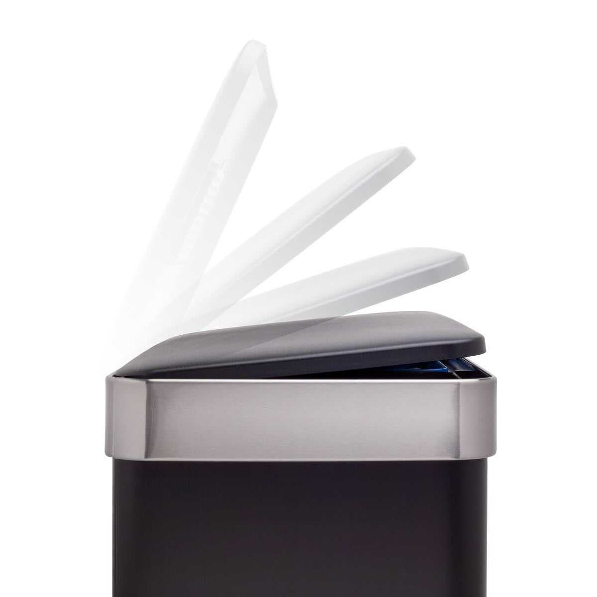 Poubelle de recyclage rectangulaire Qualiazero 16 gal (unité double 8 gal) - Acier inoxydable