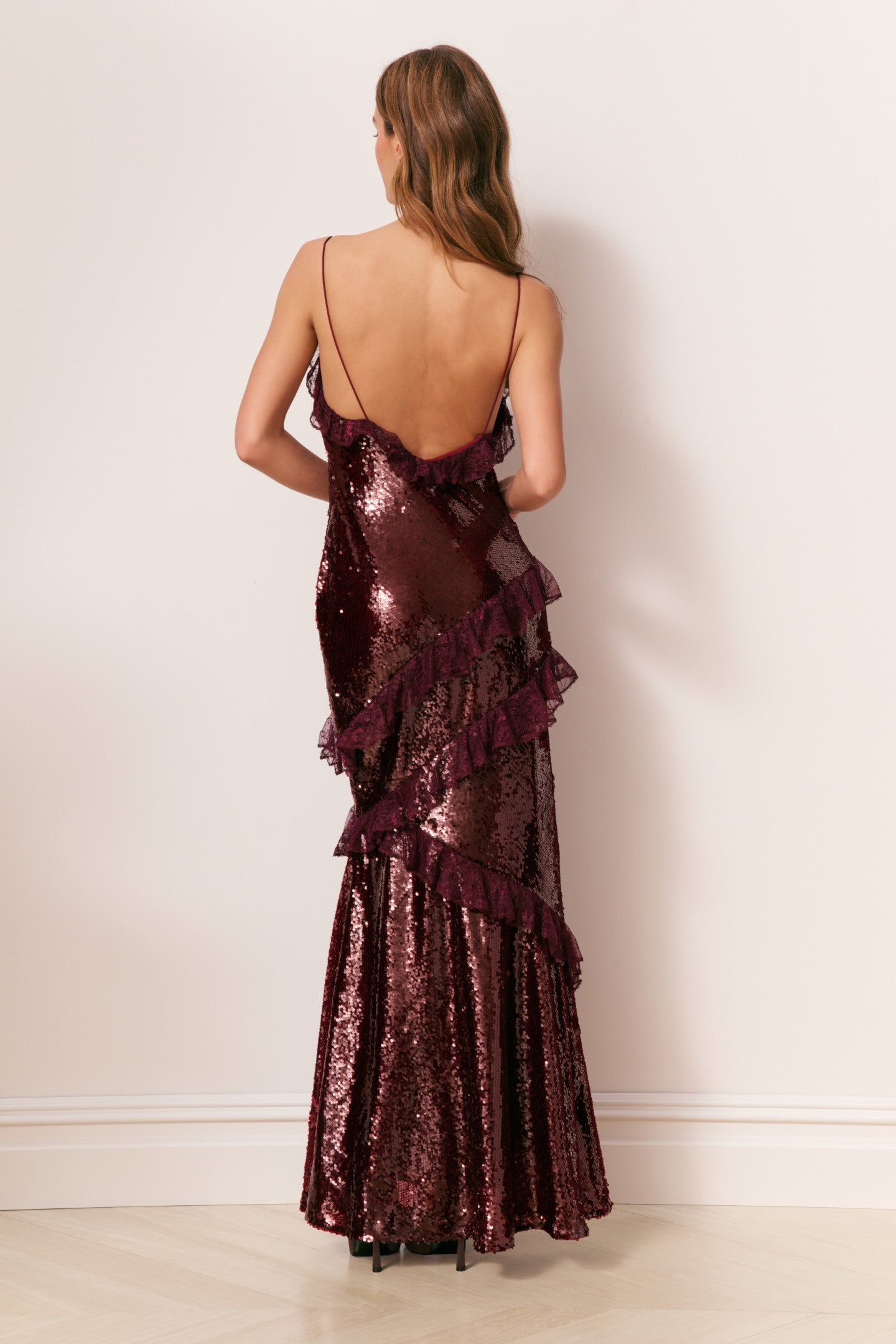 Robe longue à sequins Rialto