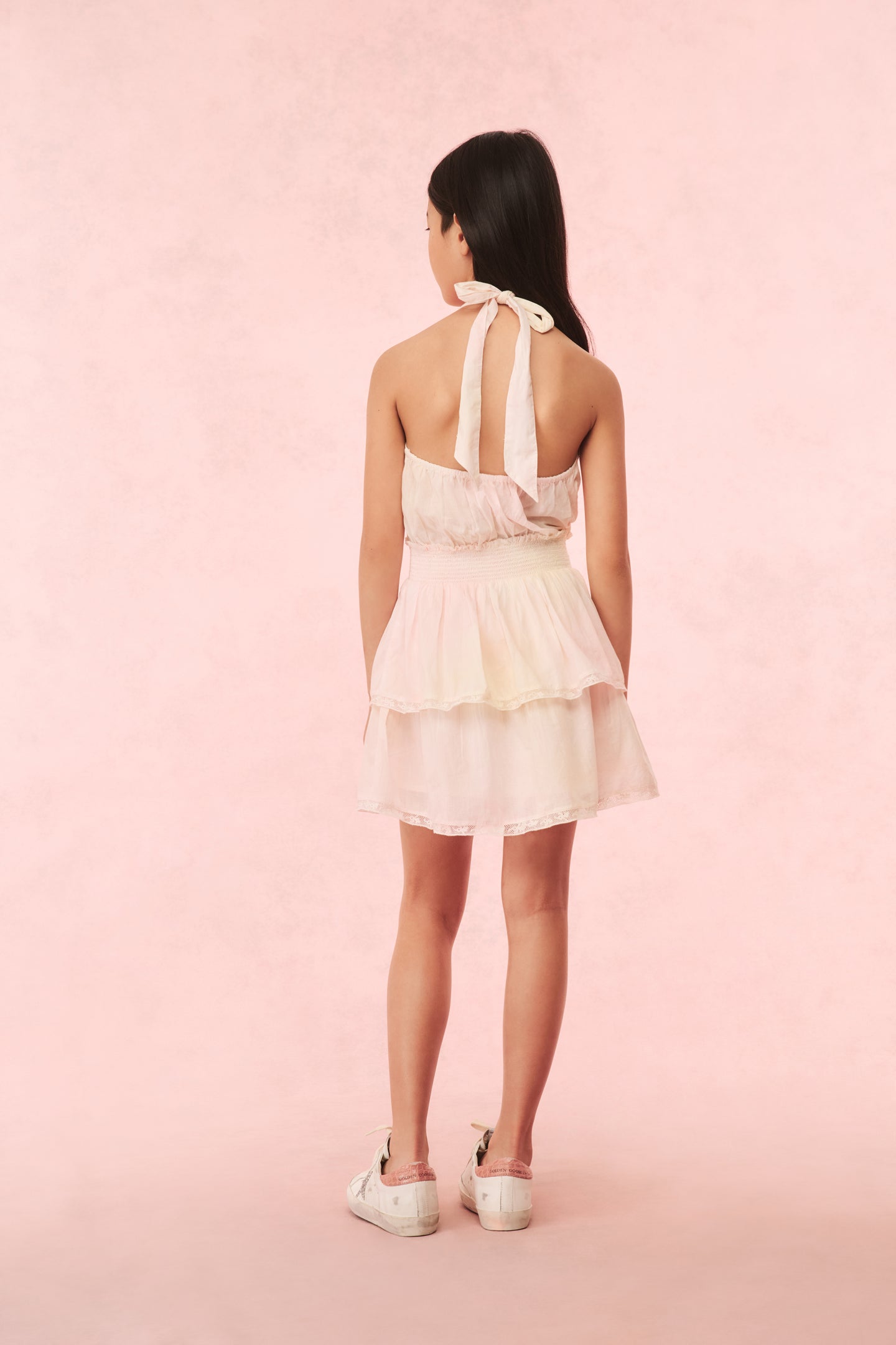 Robe dos nu en coton Romille pour fille - LEMONADE KISSES