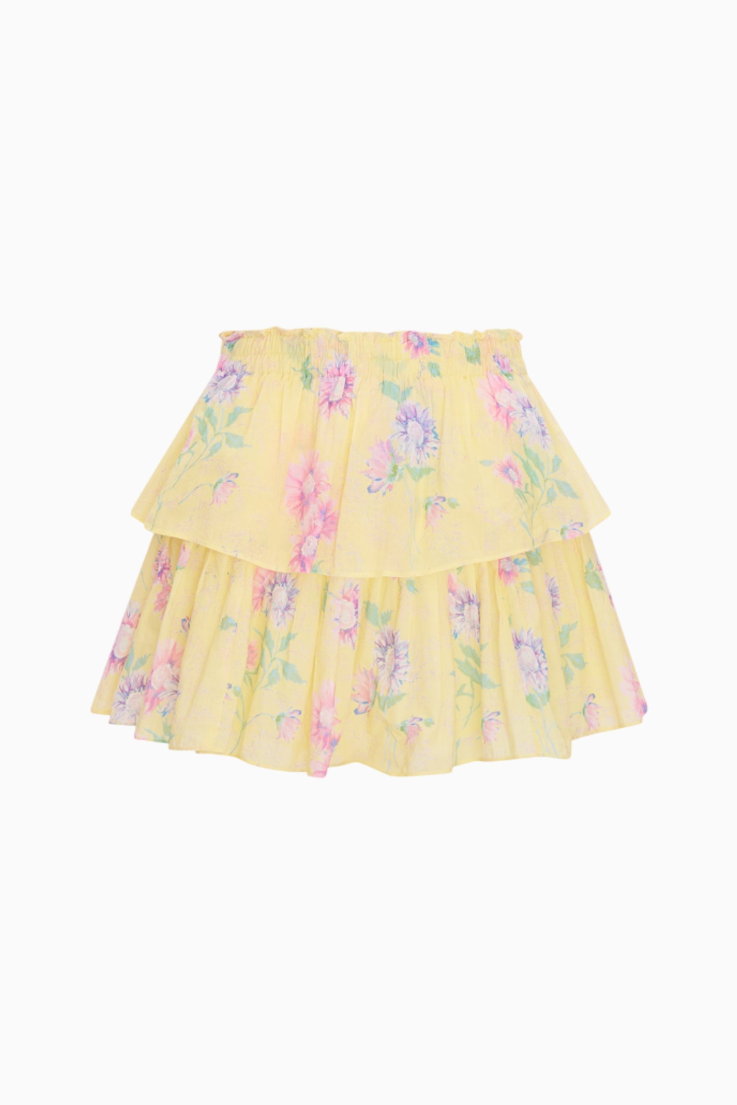 Mini-jupe à volants en coton recyclé